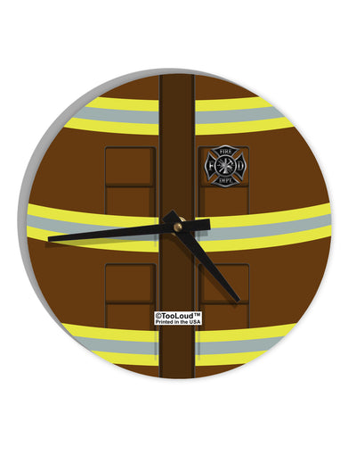 Firefighter Brown AOP 10 InchRound Wall Clock All Over Print-Wall Clock-TooLoud-White-Davson Sales