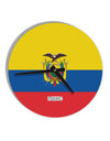 Ecuador Flag AOP 10 InchRound Wall Clock All Over Print-Wall Clock-TooLoud-White-Davson Sales