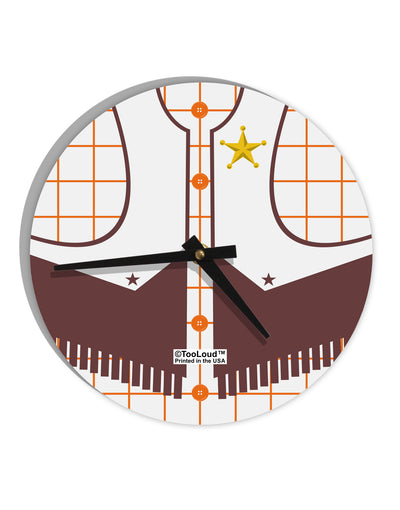 Cowboy White AOP 10 InchRound Wall Clock All Over Print-Wall Clock-TooLoud-White-Davson Sales