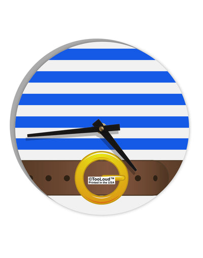 Pirate Crew Costume - Blue 10 InchRound Wall Clock All Over Print-Wall Clock-TooLoud-White-Davson Sales