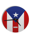 Puerto Rico Flag AOP 10 InchRound Wall Clock All Over Print-Wall Clock-TooLoud-White-Davson Sales