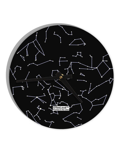 Constellations Black All Over 10 InchRound Wall Clock All Over Print-Wall Clock-TooLoud-White-Davson Sales