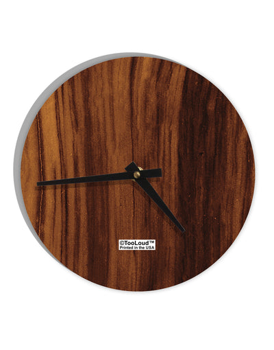 Medium Wood Look 10 InchRound Wall Clock All Over Print by TooLoud-Wall Clock-TooLoud-White-Davson Sales