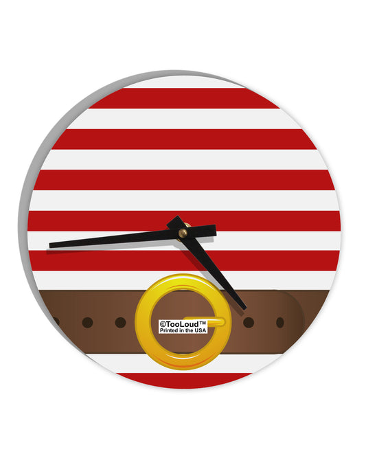 Pirate Crew Costume - Red 10 InchRound Wall Clock All Over Print-Wall Clock-TooLoud-White-Davson Sales