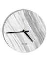 White Marble Pattern 10 InchRound Wall Clock All Over Print by TooLoud-Wall Clock-TooLoud-White-Davson Sales