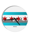 Chicago Flag Skyline AOP 10 InchRound Wall Clock All Over Print-Wall Clock-TooLoud-White-Davson Sales