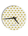 Gold Crowns AOP 10 InchRound Wall Clock All Over Print by TooLoud-Wall Clock-TooLoud-White-Davson Sales