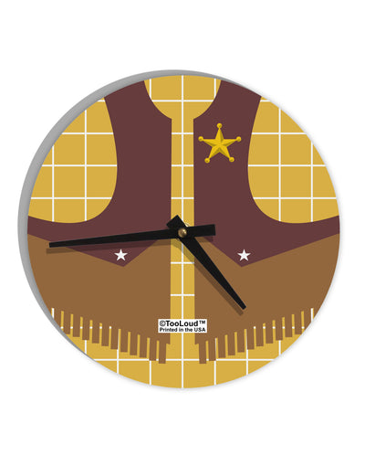 Cowboy Yellow AOP 10 InchRound Wall Clock All Over Print-Wall Clock-TooLoud-White-Davson Sales