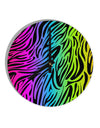 Rainbow Zebra Print 10 InchRound Wall Clock All Over Print-Wall Clock-TooLoud-White-Davson Sales