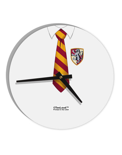 TooLoud Wizard Uniform Red and Yellow 10 InchRound Wall Clock All Over Print-Wall Clock-TooLoud-White-Davson Sales