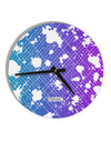 Splatter AOP - Blue Purple 10 InchRound Wall Clock All Over Print-Wall Clock-TooLoud-White-Davson Sales