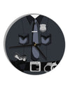 Police Costume AOP 10 InchRound Wall Clock All Over Print-Wall Clock-TooLoud-White-Davson Sales