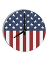 Stars and Stripes American Flag 10 InchRound Wall Clock All Over Print-Wall Clock-TooLoud-White-Davson Sales