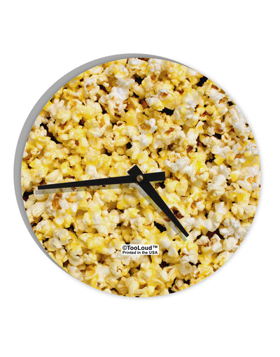 Popcorn All Over 10 InchRound Wall Clock All Over Print-Wall Clock-TooLoud-White-Davson Sales