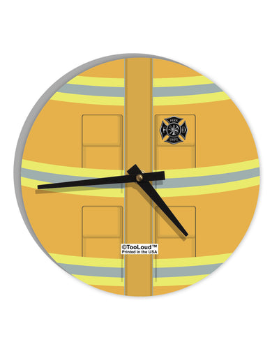 Firefighter Yellow AOP 10 InchRound Wall Clock All Over Print-Wall Clock-TooLoud-White-Davson Sales