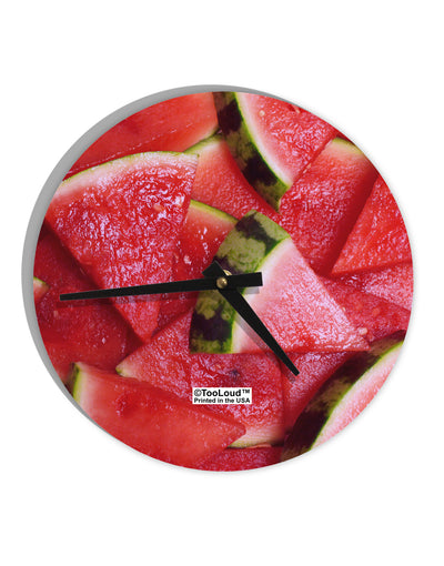 TooLoud Watermelon Everywhere 10 InchRound Wall Clock All Over Print-Wall Clock-TooLoud-White-Davson Sales