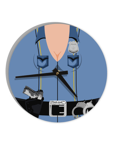 Sexy Cop AOP 10 InchRound Wall Clock All Over Print-Wall Clock-TooLoud-White-Davson Sales