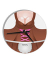 Sexy Dirndl Costume Brown 10 InchRound Wall Clock All Over Print by TooLoud-Wall Clock-TooLoud-White-Davson Sales