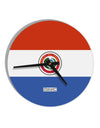 Paraguay Flag AOP 10 InchRound Wall Clock All Over Print-Wall Clock-TooLoud-White-Davson Sales