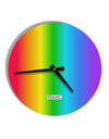 Vertical Rainbow Gradient 10 InchRound Wall Clock All Over Print by TooLoud-Wall Clock-TooLoud-White-Davson Sales