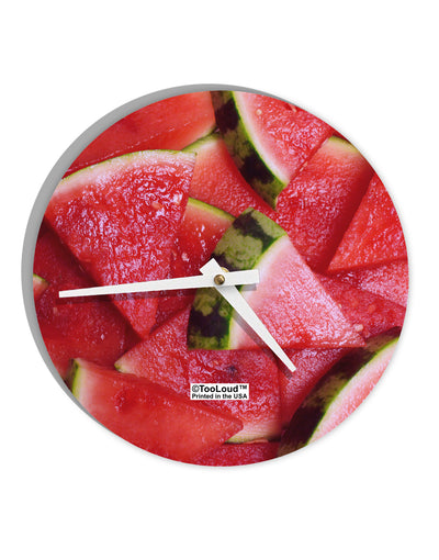 TooLoud Watermelon Everywhere 10 InchRound Wall Clock All Over Print-Wall Clock-TooLoud-White-Davson Sales