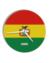 Bolivia Flag AOP 10 InchRound Wall Clock All Over Print-Wall Clock-TooLoud-White-Davson Sales