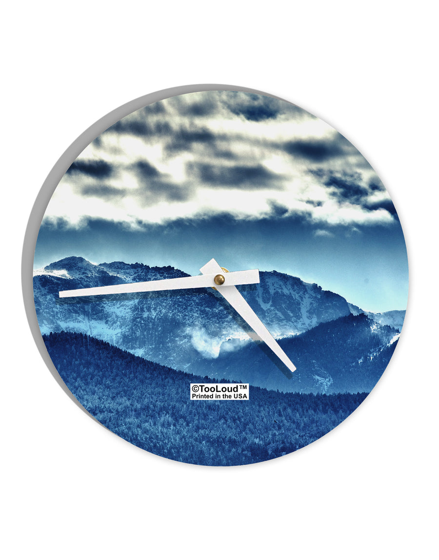 Mountain Landsscape All-Over 10 InchRound Wall Clock All Over Print-Wall Clock-TooLoud-White-Davson Sales
