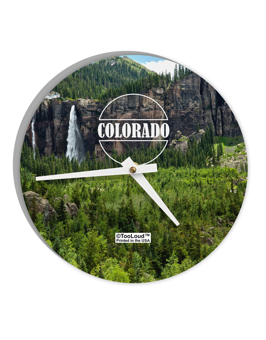 Colorado Beauty - Cliffs 10 InchRound Wall Clock All Over Print by TooLoud-Wall Clock-TooLoud-White-Davson Sales