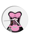 French Maid Pink AOP 10 InchRound Wall Clock All Over Print-Wall Clock-TooLoud-White-Davson Sales