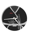 Ninja Black AOP 10 InchRound Wall Clock All Over Print-Wall Clock-TooLoud-White-Davson Sales