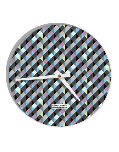 Plaid Pattern AOP 10 InchRound Wall Clock All Over Print-Wall Clock-TooLoud-White-Davson Sales