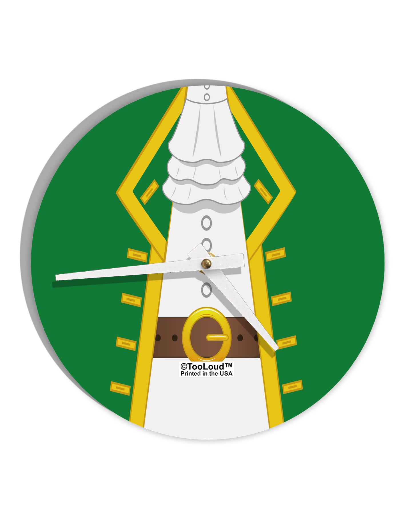 Pirate Captain Costume - Green 10 InchRound Wall Clock All Over Print-Wall Clock-TooLoud-White-Davson Sales