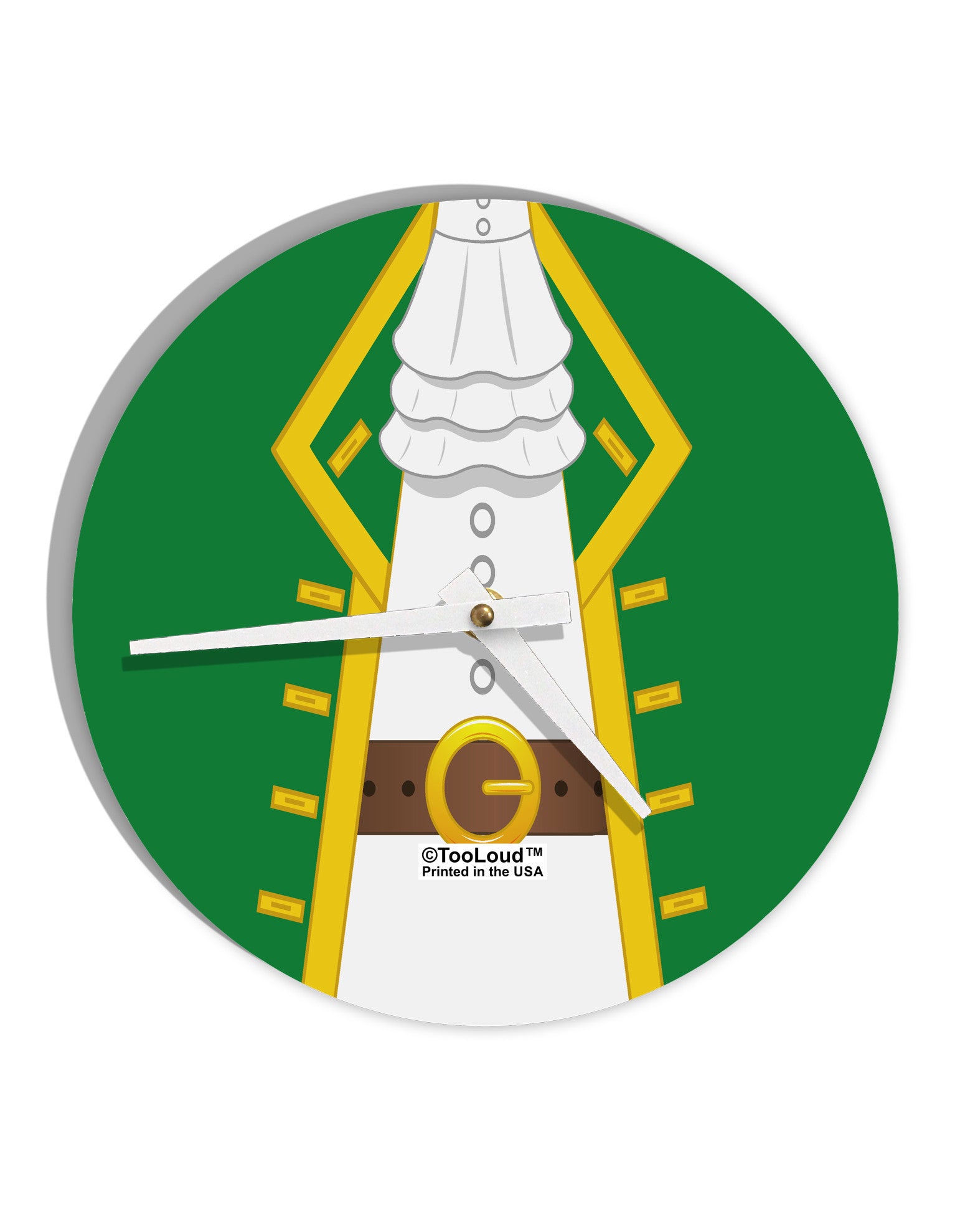 Pirate Captain Costume - Green 10 InchRound Wall Clock All Over Print-Wall Clock-TooLoud-White-Davson Sales
