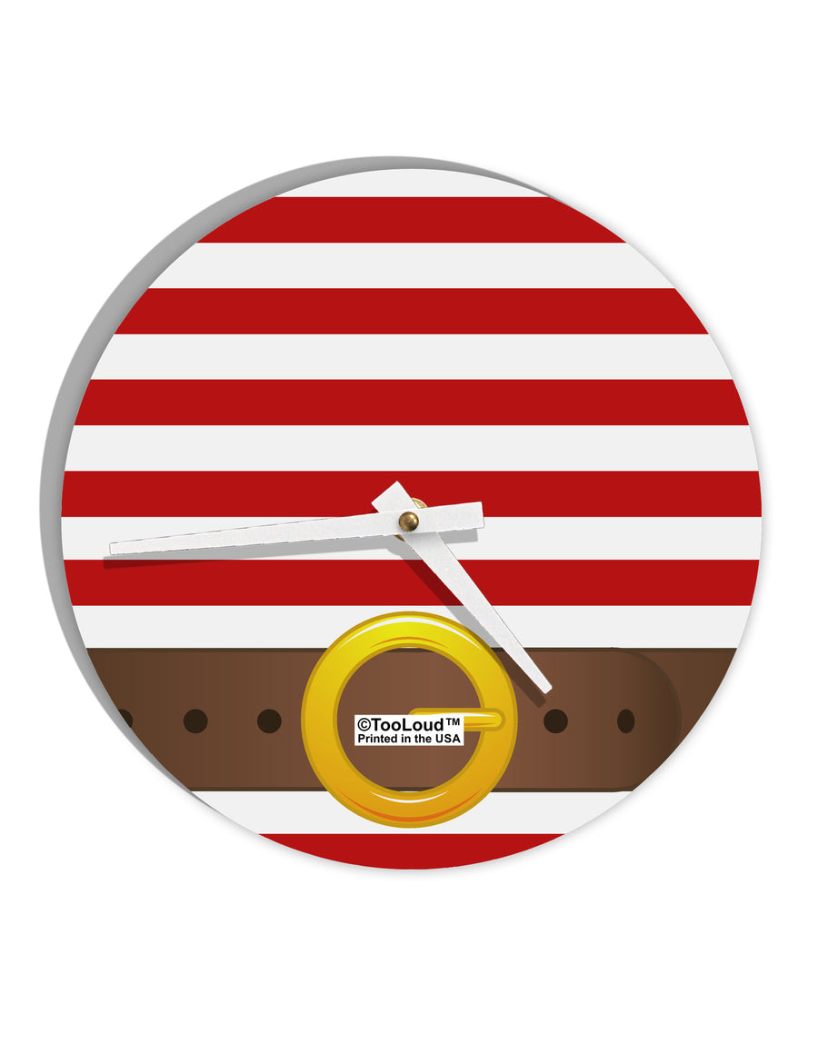 Pirate Crew Costume - Red 10 InchRound Wall Clock All Over Print-Wall Clock-TooLoud-White-Davson Sales