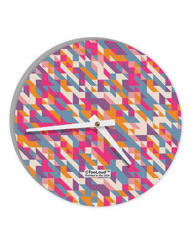 Jagged Edge Mosaic AOP 10 InchRound Wall Clock All Over Print-Wall Clock-TooLoud-White-Davson Sales