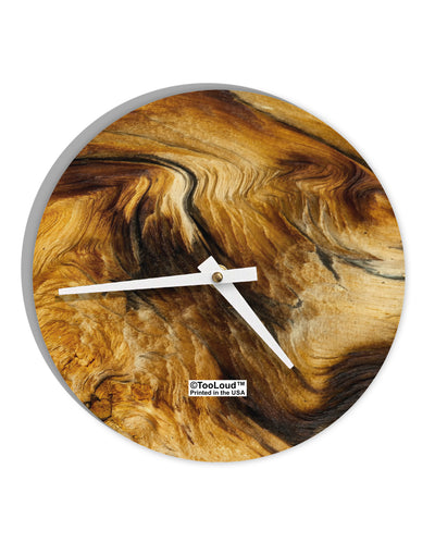 TooLoud Wood Texture AOP 10 InchRound Wall Clock All Over Print-Wall Clock-TooLoud-White-Davson Sales