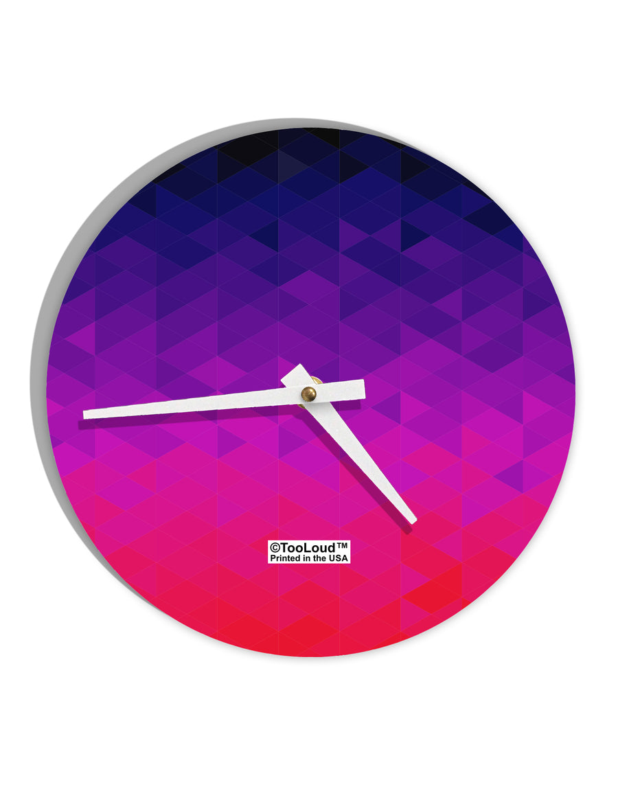 Geometric Gradient AOP 10 InchRound Wall Clock All Over Print by TooLoud-Wall Clock-TooLoud-White-Davson Sales