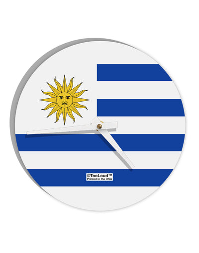 Uruguay Flag AOP 8" Round Wall Clock All Over Print-Wall Clock-TooLoud-White-Davson Sales
