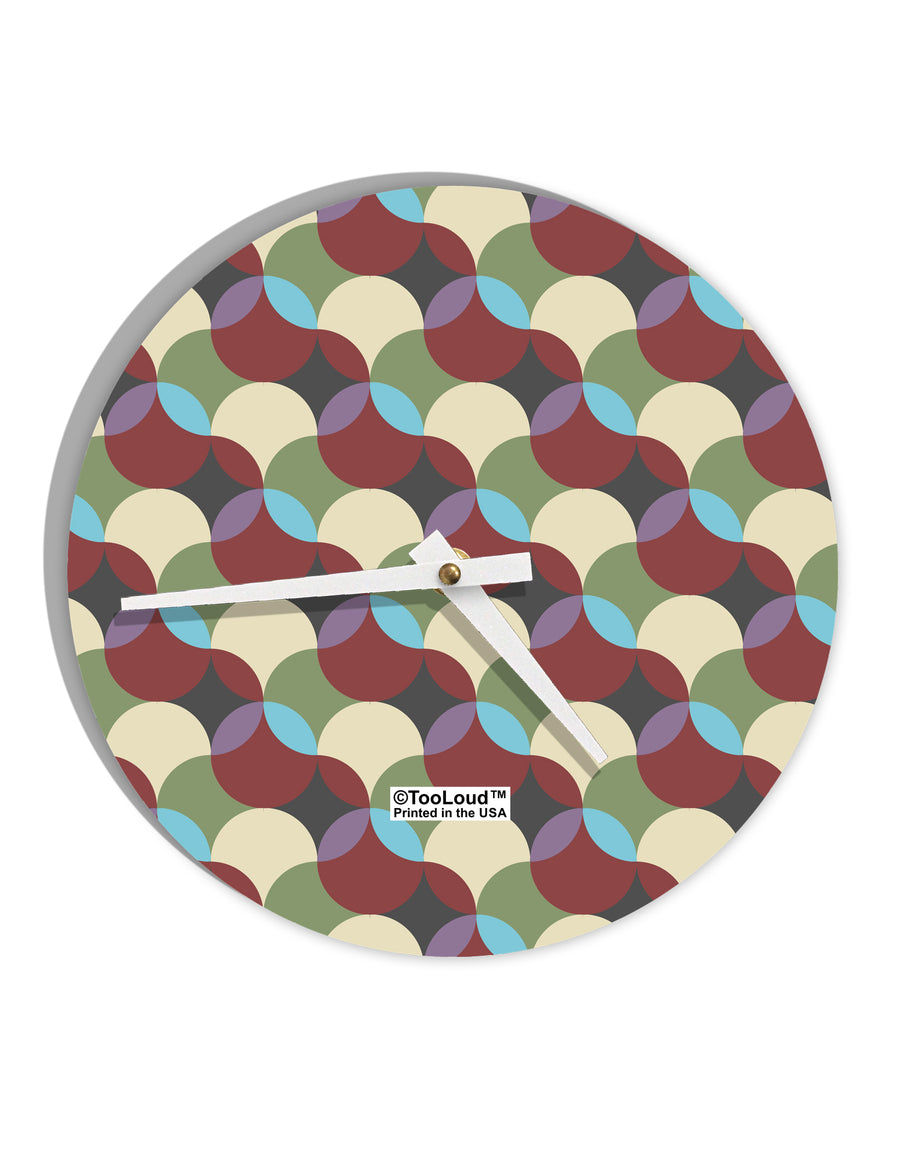 Geometric Abstract AOP 10 InchRound Wall Clock All Over Print by TooLoud-Wall Clock-TooLoud-White-Davson Sales