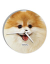 Adorable Pomeranian 1 10 InchRound Wall Clock All Over Print-Wall Clock-TooLoud-White-Davson Sales