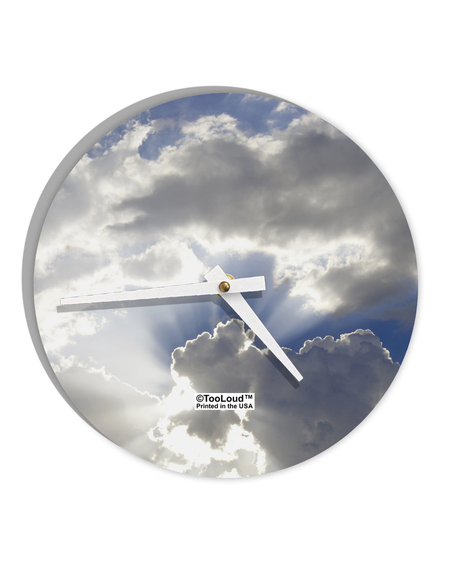 Blue Sky Silver Linings 10 InchRound Wall Clock All Over Print-Wall Clock-TooLoud-White-Davson Sales