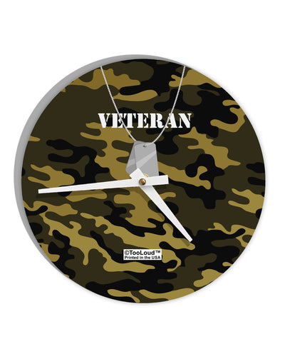 Veteran Dog Tags 10 InchRound Wall Clock All Over Print-Wall Clock-TooLoud-White-Davson Sales