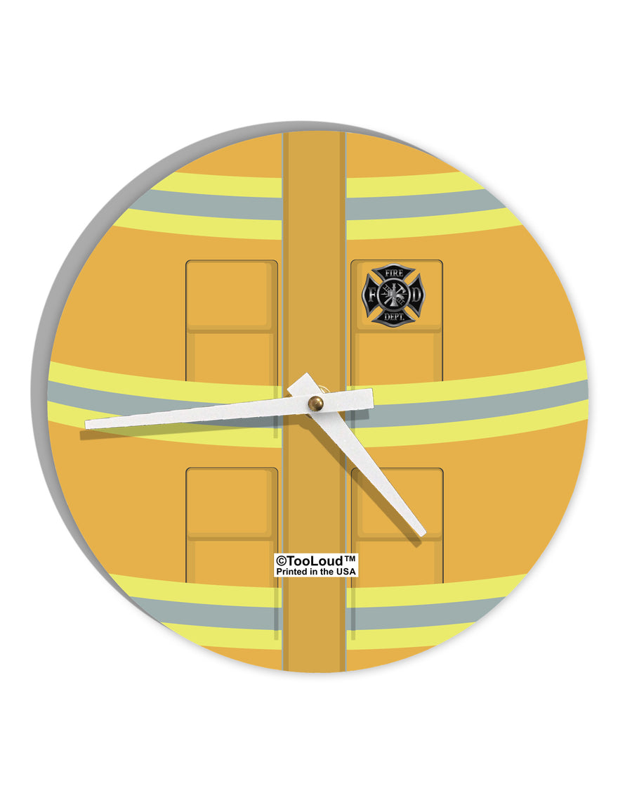 Firefighter Yellow AOP 10 InchRound Wall Clock All Over Print-Wall Clock-TooLoud-White-Davson Sales