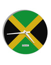 Jamaica Flag AOP 10 InchRound Wall Clock All Over Print-Wall Clock-TooLoud-White-Davson Sales