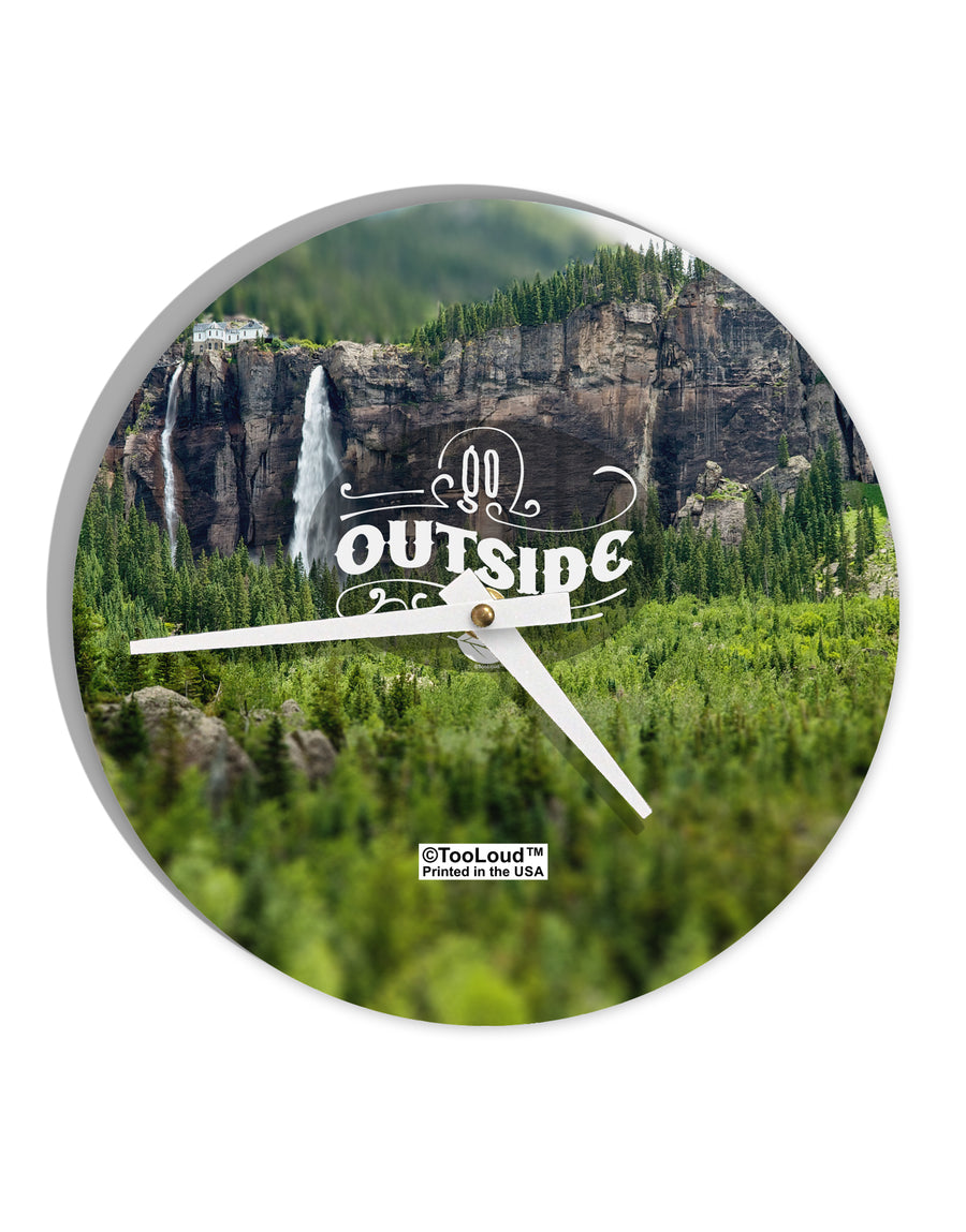 Beautiful Cliffs - Go Outside AOP 10 InchRound Wall Clock All Over Print by TooLoud-Wall Clock-TooLoud-White-Davson Sales