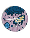 Pixel Zombie Costume Blue 10 InchRound Wall Clock All Over Print-Wall Clock-TooLoud-White-Davson Sales