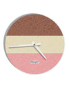 Horizontal Neapolitan Ice Cream 10 InchRound Wall Clock All Over Print by TooLoud-Wall Clock-TooLoud-White-Davson Sales