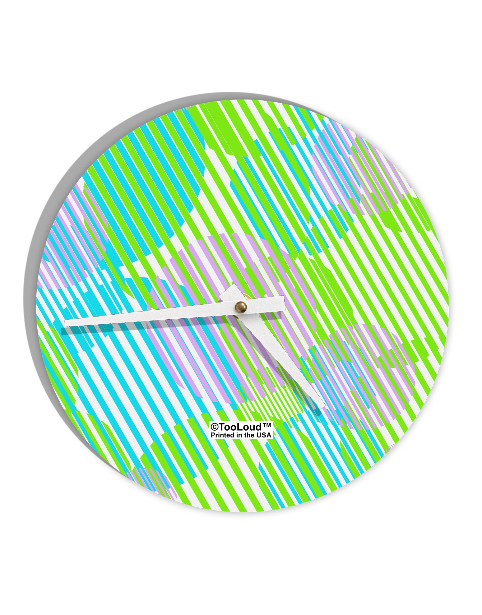 Geometric Circles Pattern AOP 10 InchRound Wall Clock All Over Print by TooLoud-Wall Clock-TooLoud-White-Davson Sales