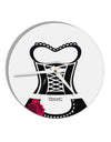 French Maid AOP 10 InchRound Wall Clock All Over Print-Wall Clock-TooLoud-White-Davson Sales