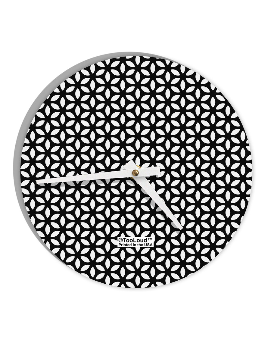 Tetra Circle Tesseract 10 InchRound Wall Clock All Over Print-Wall Clock-TooLoud-White-Davson Sales